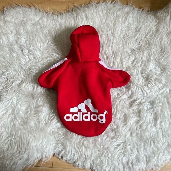 Adidog small pet sports outfit hoodie sweater - Picture 3 of 6